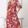Dresses Salty Crush | Jaden Midi Dress - Amrin Red