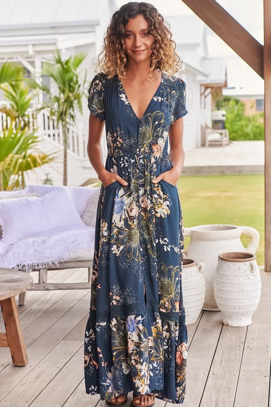 Dresses JAASE | Carmen - Indigo Maxi Dress