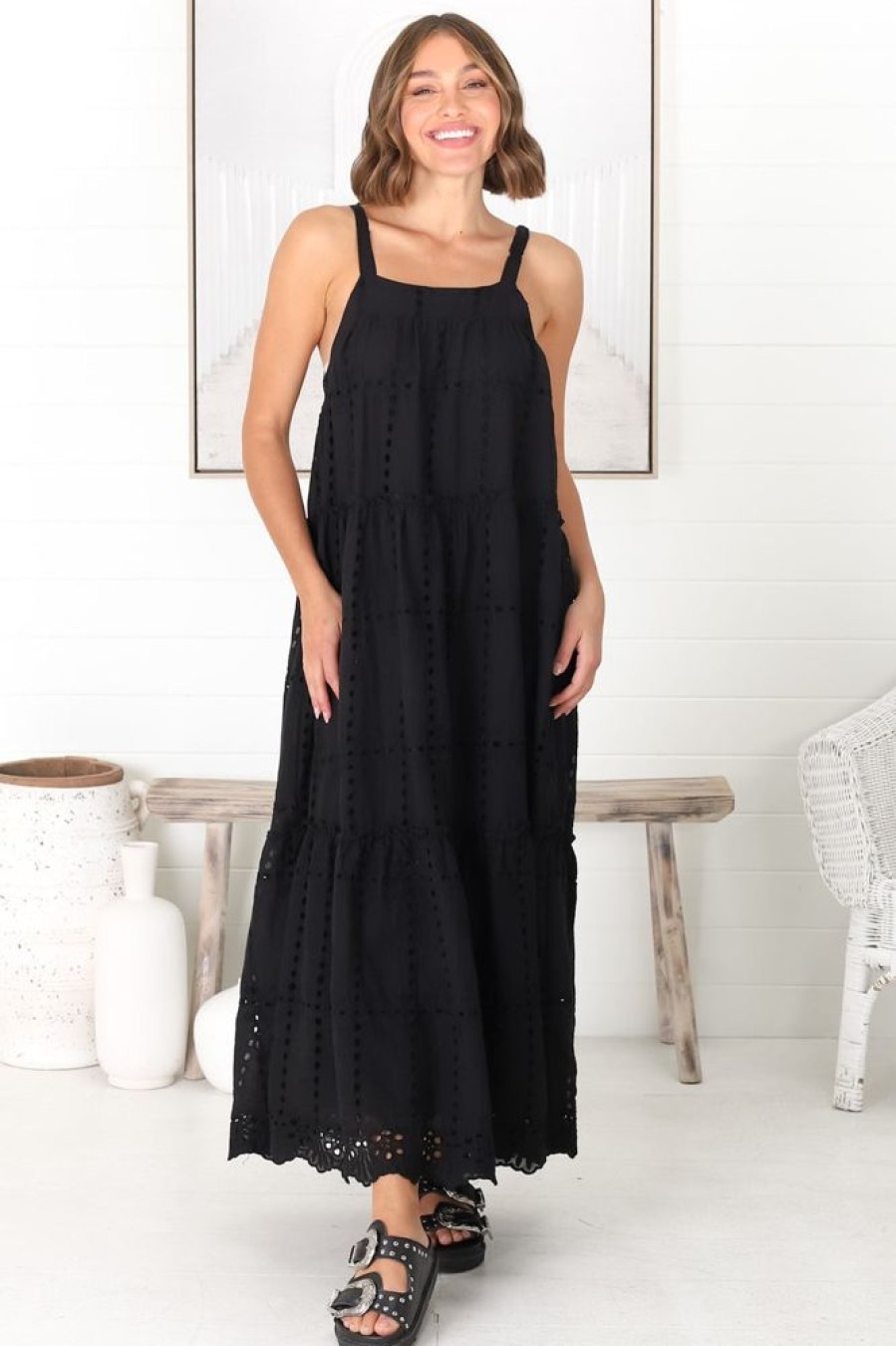 Dresses Salty Crush | Tulip Midi Dress - Black
