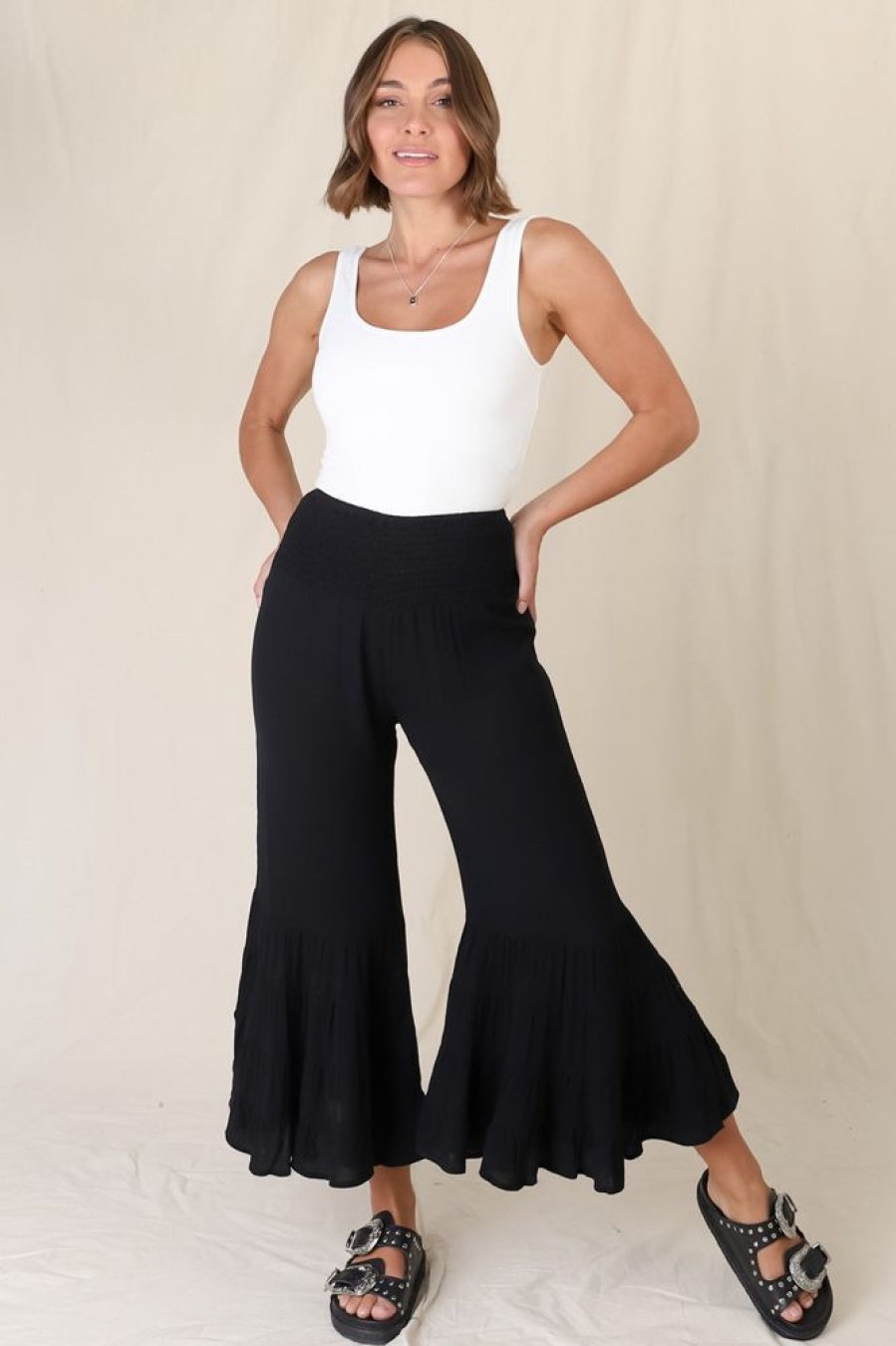 Bottoms Salty Crush | Rizzo Pants - Black