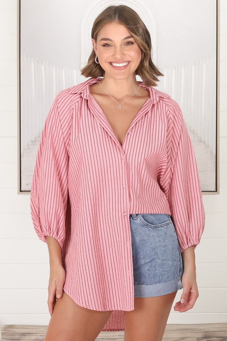 Tops Salty Crush | Hunter Shirt - Pink