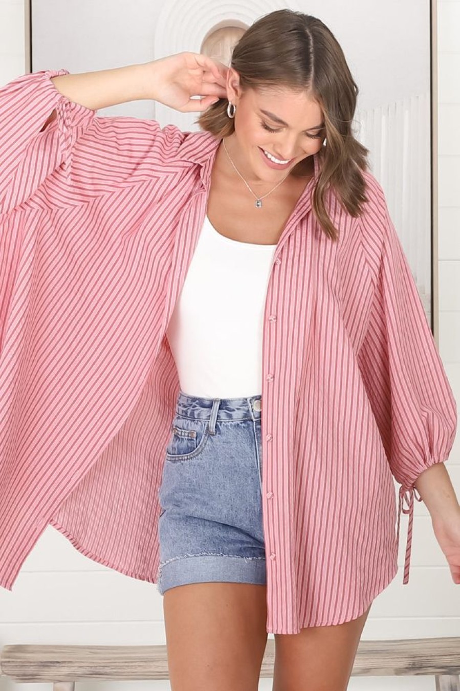 Tops Salty Crush | Hunter Shirt - Pink