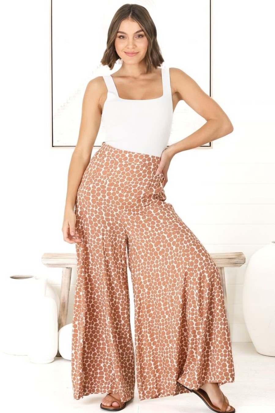 Bottoms Salty Crush | Aminah Pants - Rust