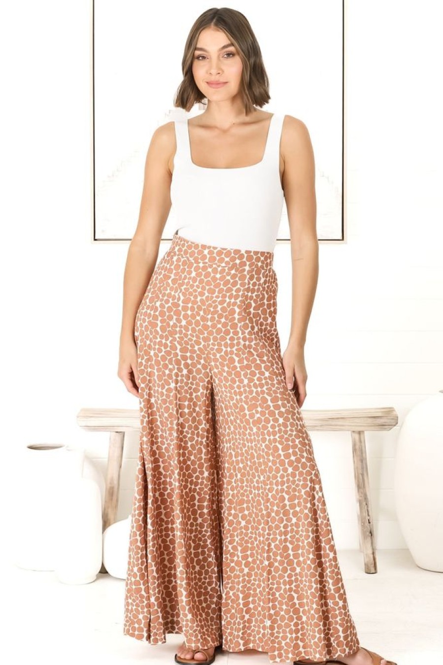 Bottoms Salty Crush | Aminah Pants - Rust