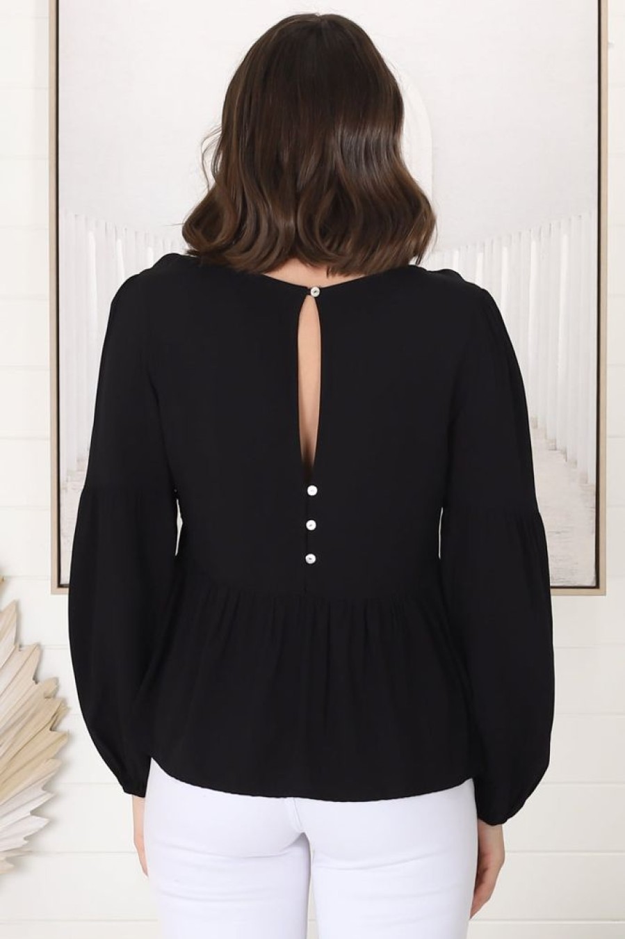 Tops Salty Crush | Grace Top - Black