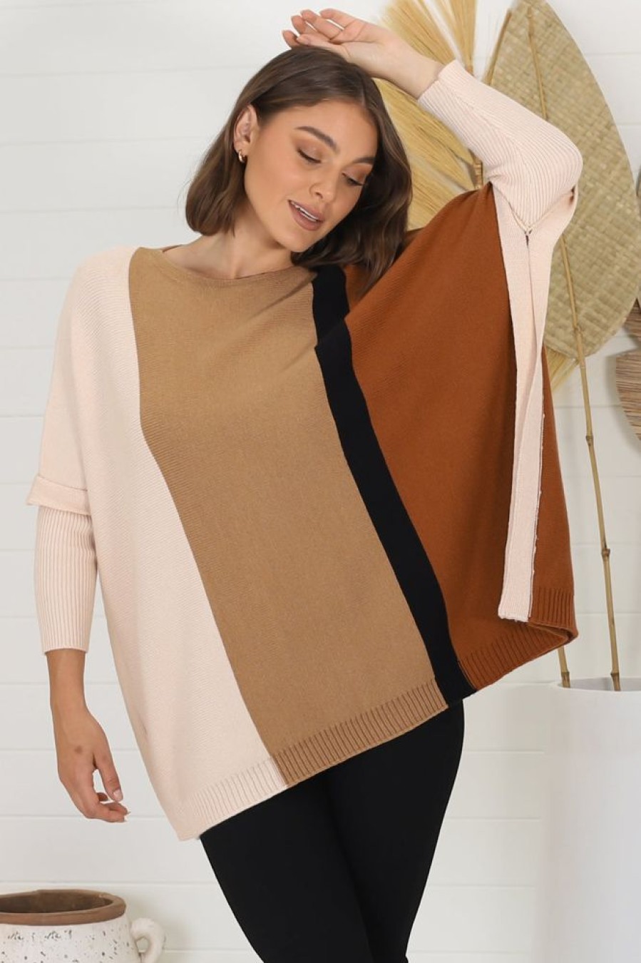 Jackets/Knitwear Salty Crush | Terah Jumper - Camel