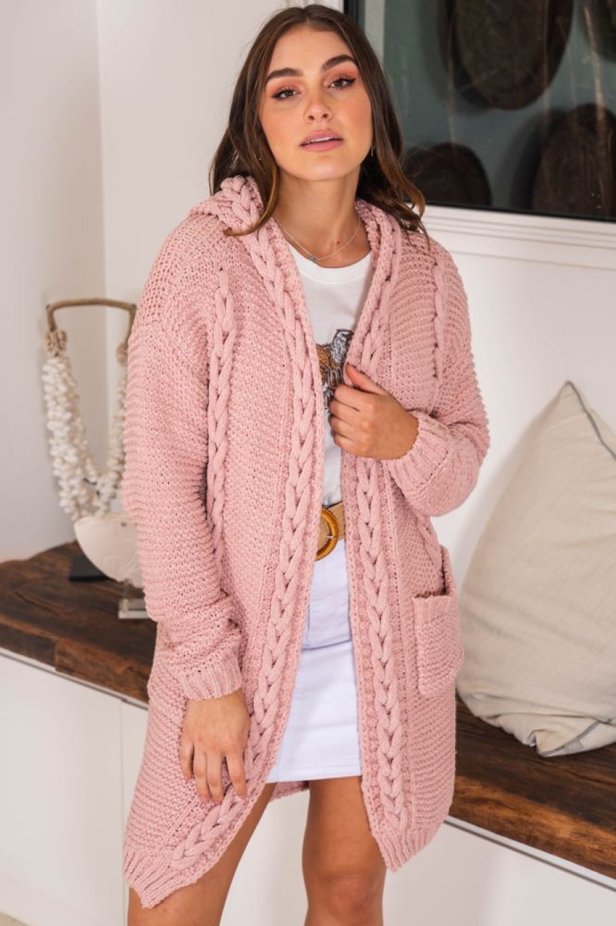 Jackets/Knitwear Salty Crush | Toolara Cardigan - Pink