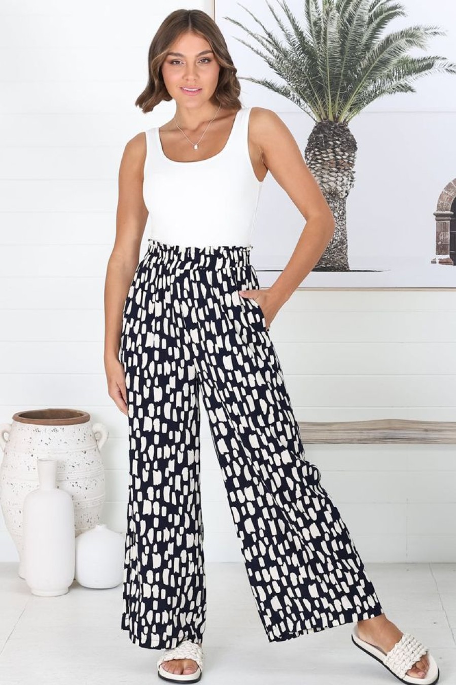 Bottoms Salty Crush | Evie Pants - Navy