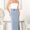 Bottoms Salty Crush | Granger Denim Maxi Skirt