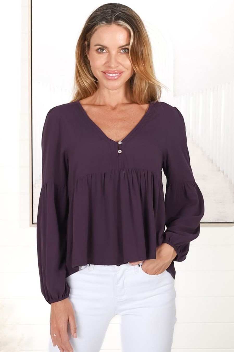 Tops Salty Crush | Grace Top - Purple