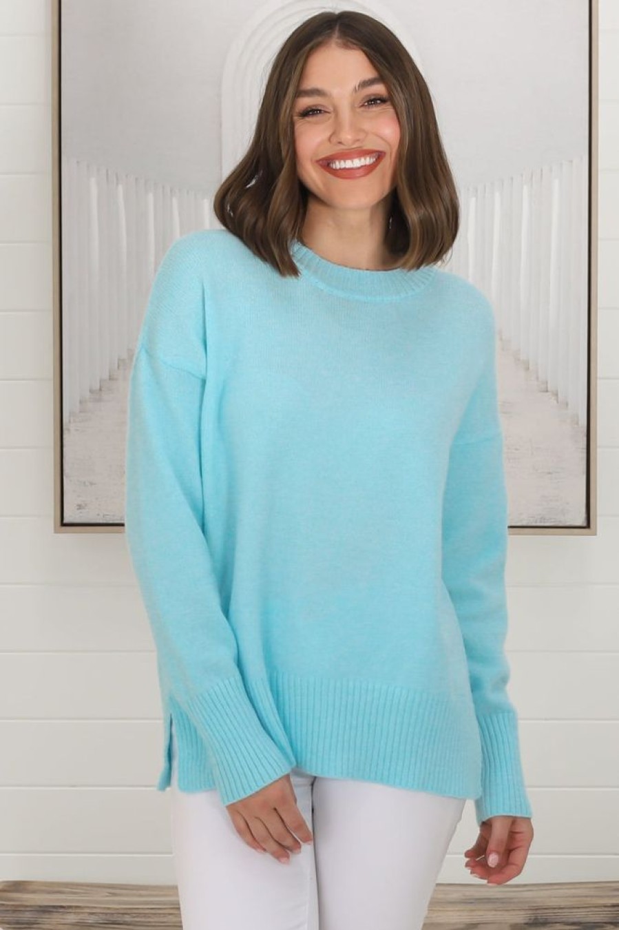 Jackets/Knitwear Salty Crush | Rita Jumper - Light Blue
