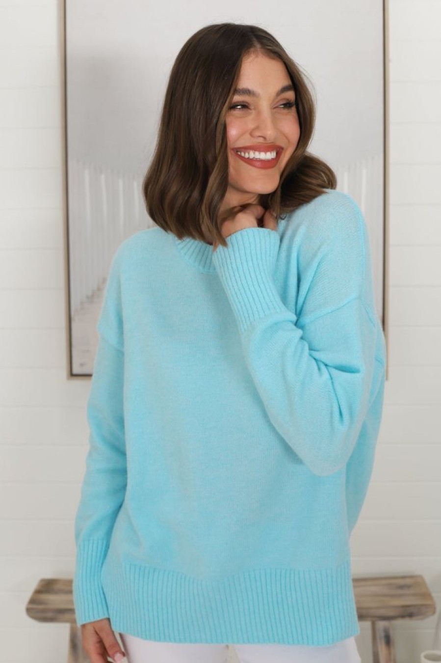 Jackets/Knitwear Salty Crush | Rita Jumper - Light Blue