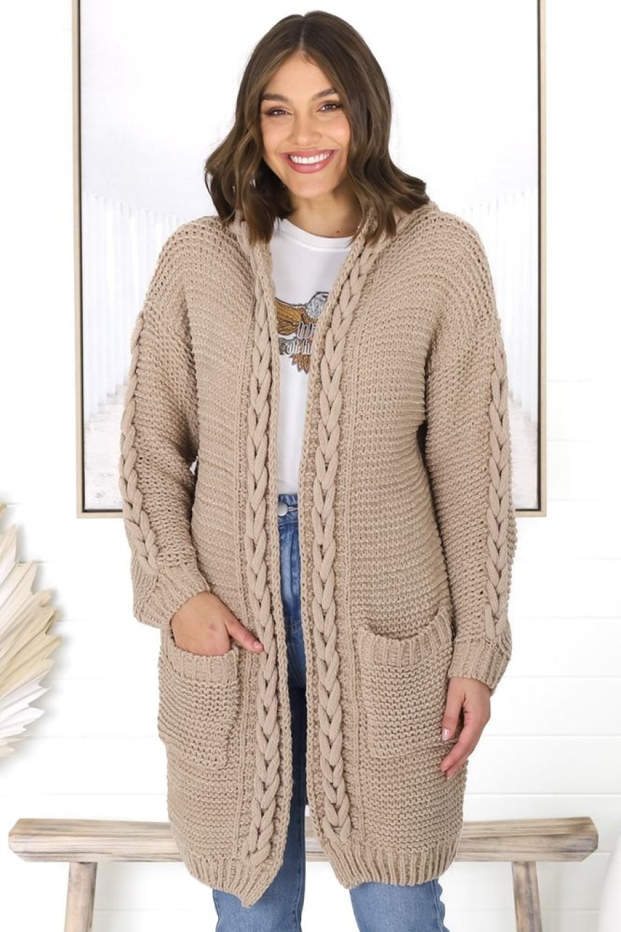 Jackets/Knitwear Salty Crush | Moritz Cardigan - Tan