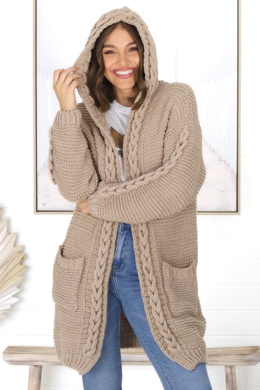Jackets/Knitwear Salty Crush | Moritz Cardigan - Tan