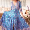 Jaase JAASE | Jaase - Tessa Maxi Dress: A Line Pull Tie Waist Dress In Josianne Print