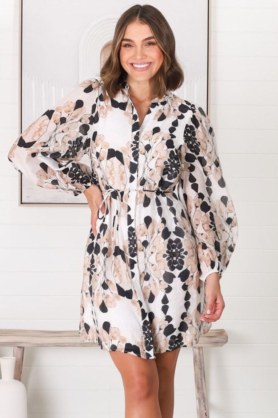 Dresses Salty Crush | Danny Mini Dress - Calea Beige