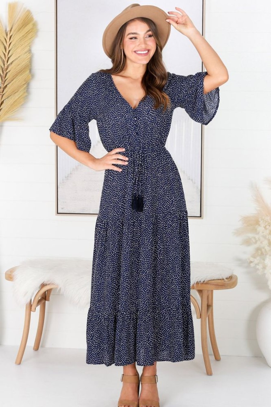 Dresses Salty Crush | Tillie Maxi Dress - Navy