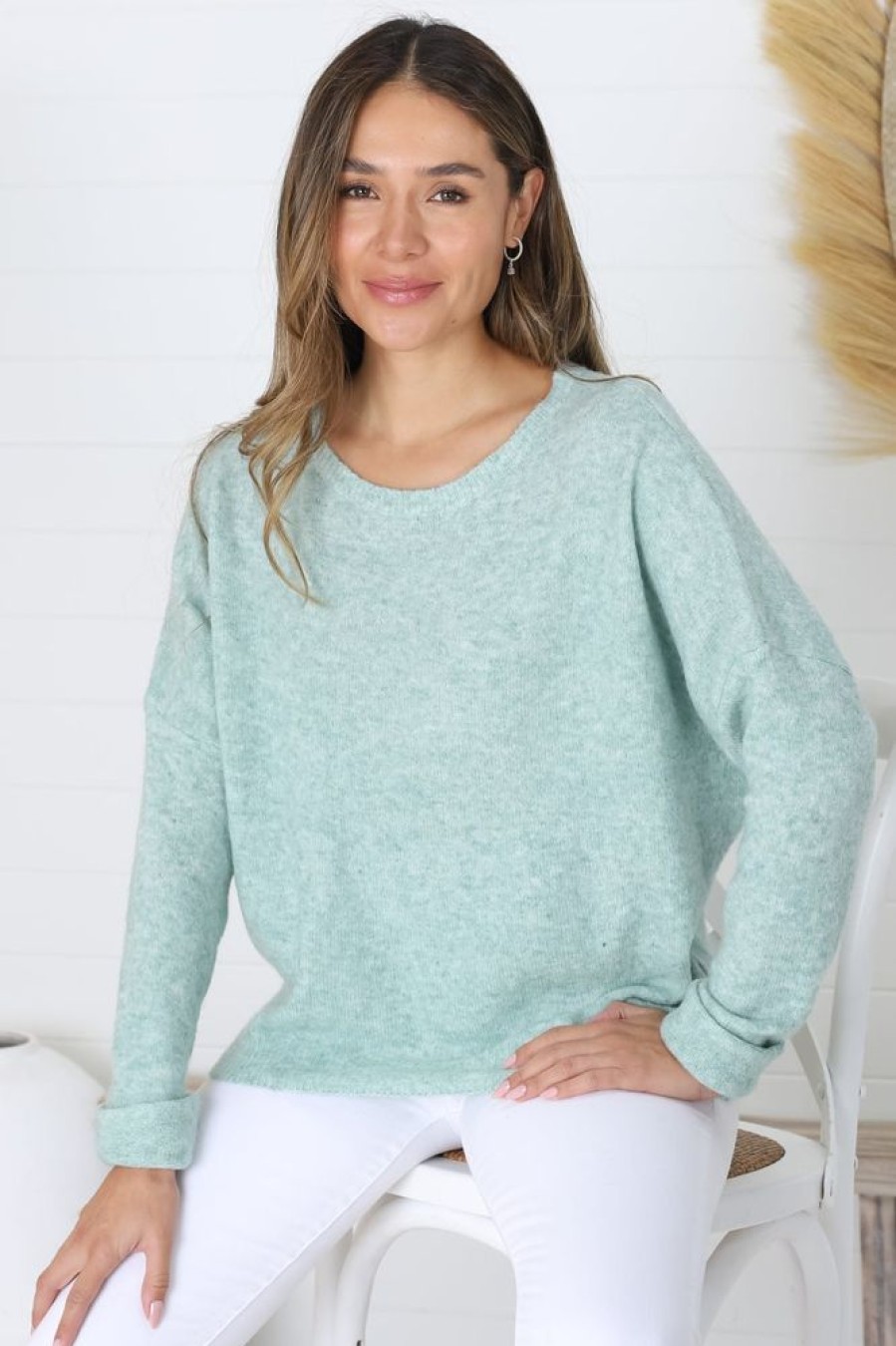Tops Salty Crush | Joanne Knit Top - Mint