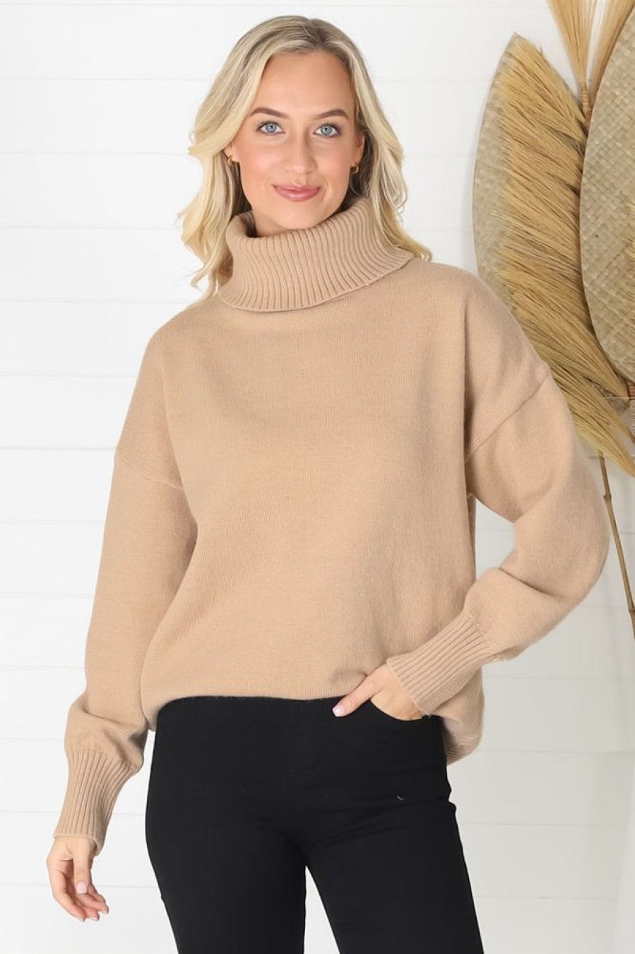 Jackets/Knitwear Salty Crush | Darcey Jumper - Camel