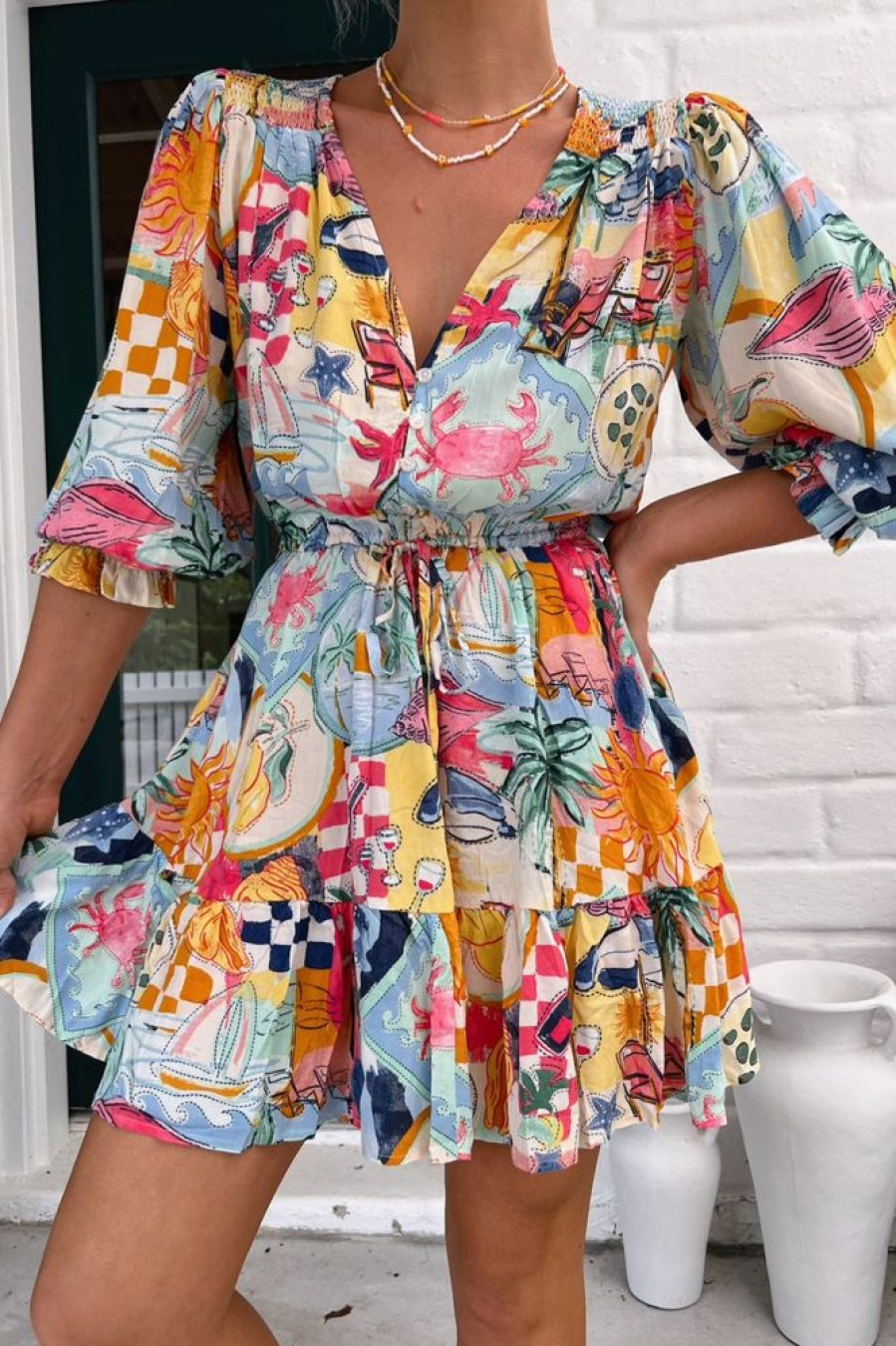 Jaase jaase | Taylor - Santa Maria Mini Dress