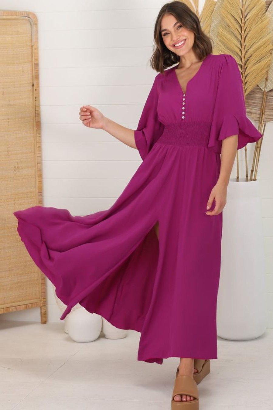 Dresses Salty Crush | Alba Maxi Dress - Magenta