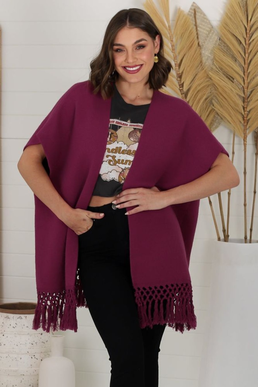 Jackets/Knitwear Salty Crush | Amore Cardigan - Magenta