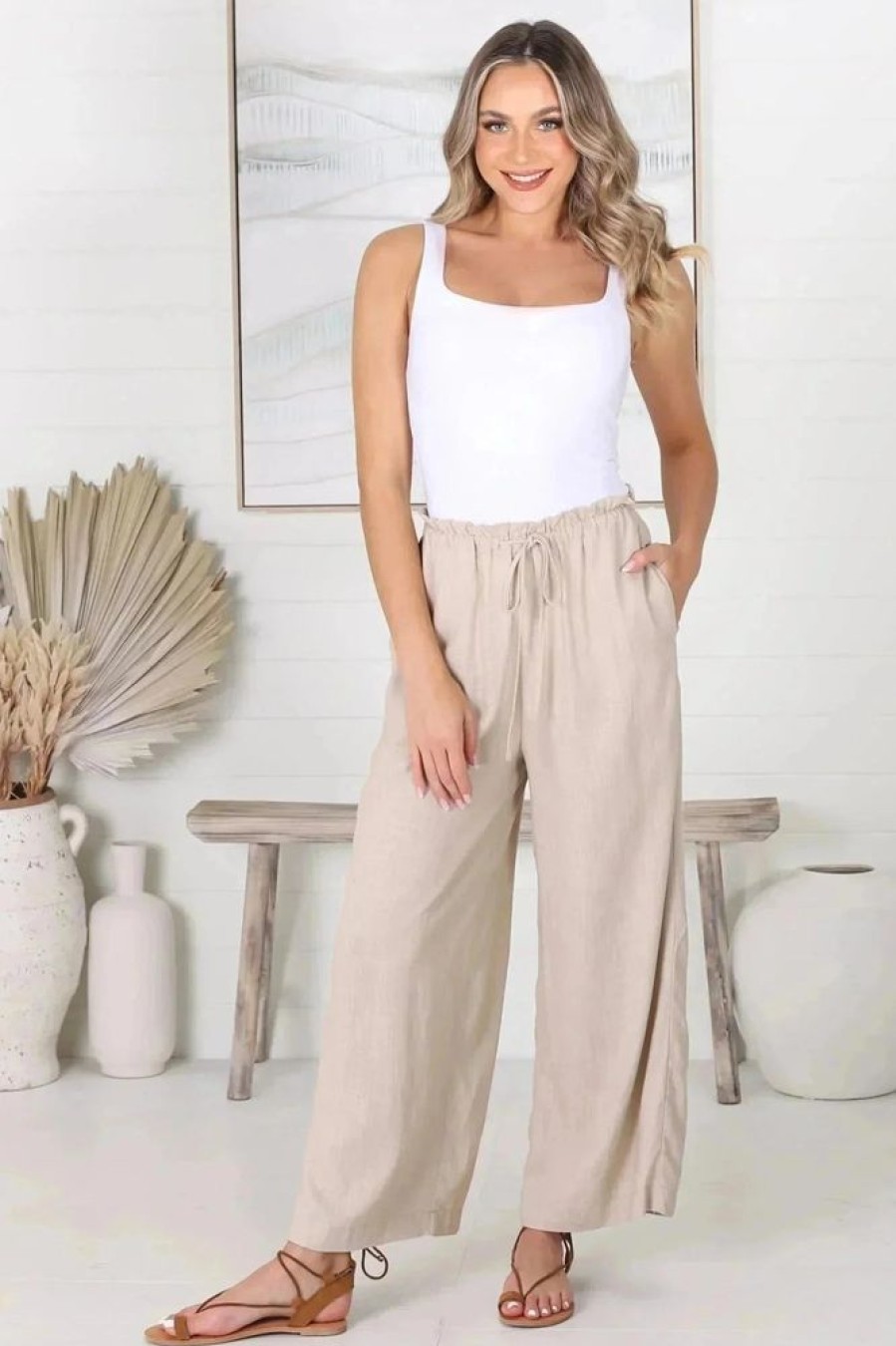 Bottoms Salty Crush | Armon Pants - Sand