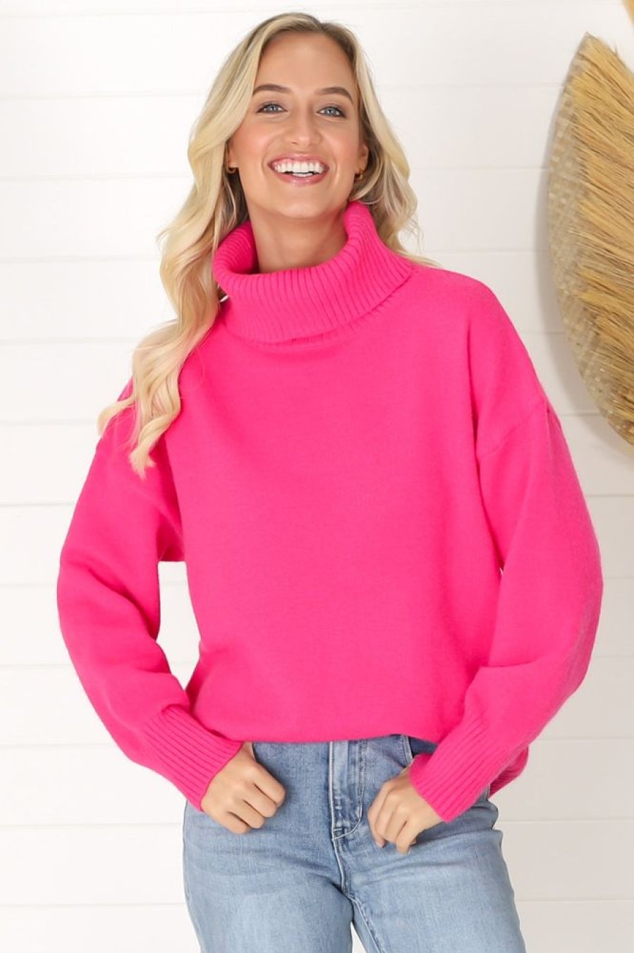 Jackets/Knitwear Salty Crush | Darcey Jumper - Hot Pink