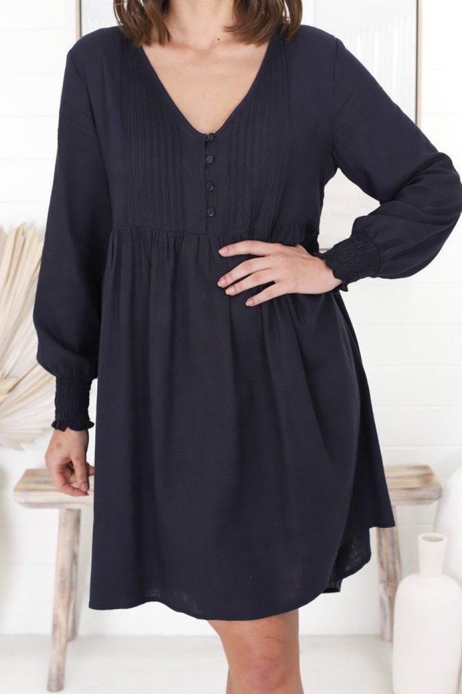 Dresses Salty Crush | Barina Mini Dress - Navy