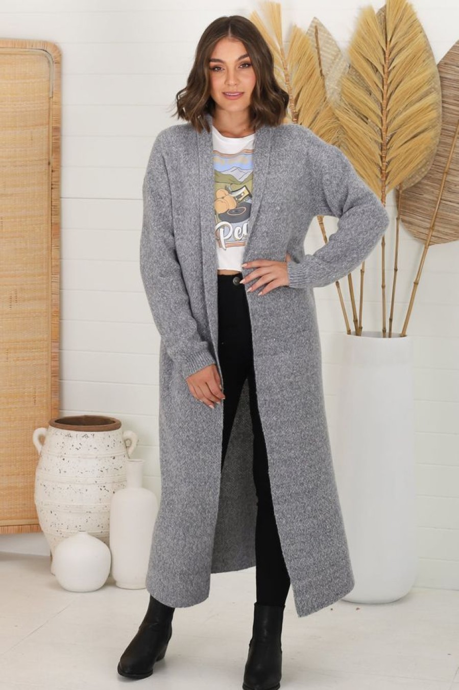 Jackets/Knitwear Salty Crush | Clarance Cardigan - Grey