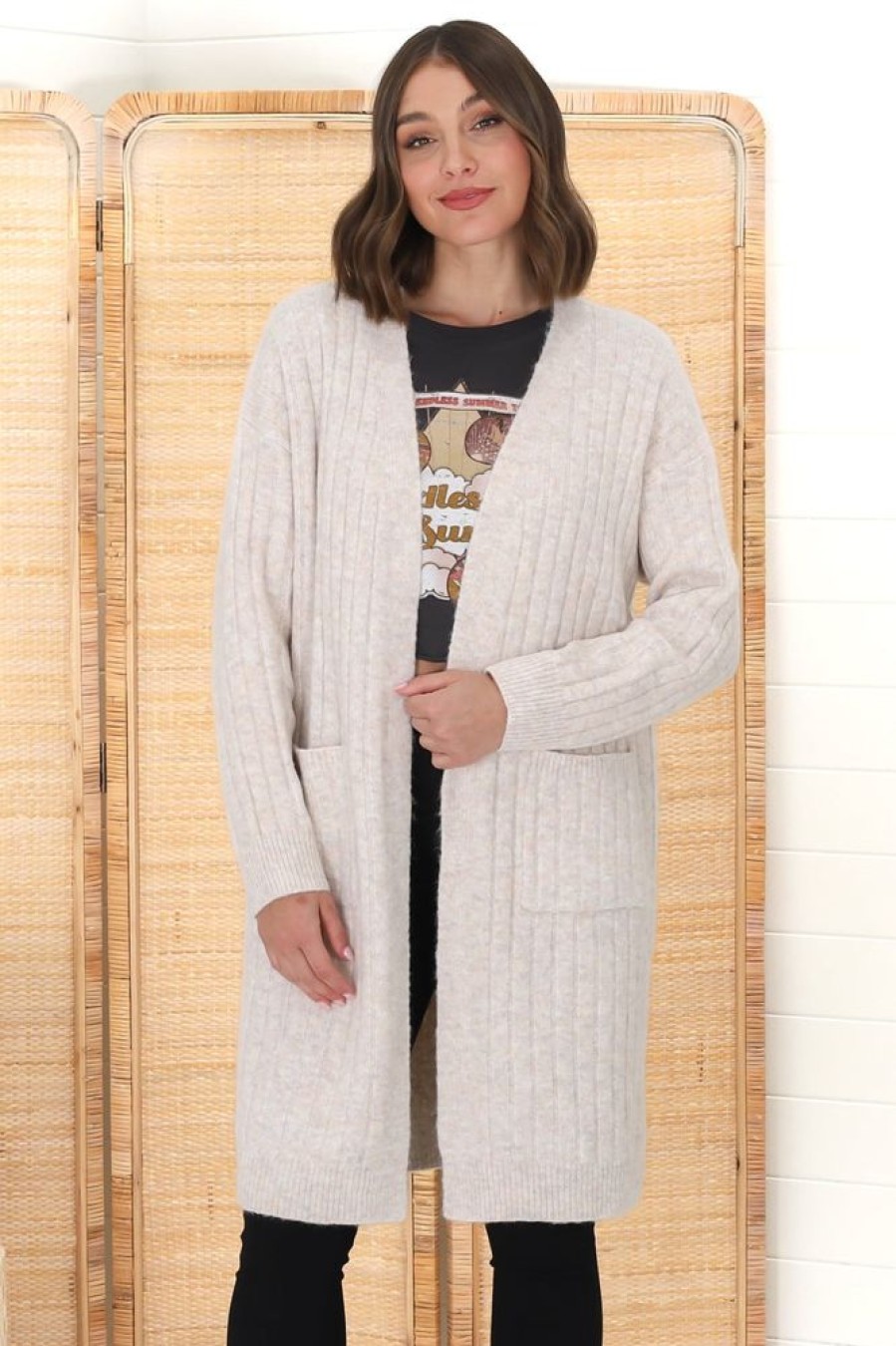 Jackets/Knitwear Salty Crush | Mireena Cardigan - Cream