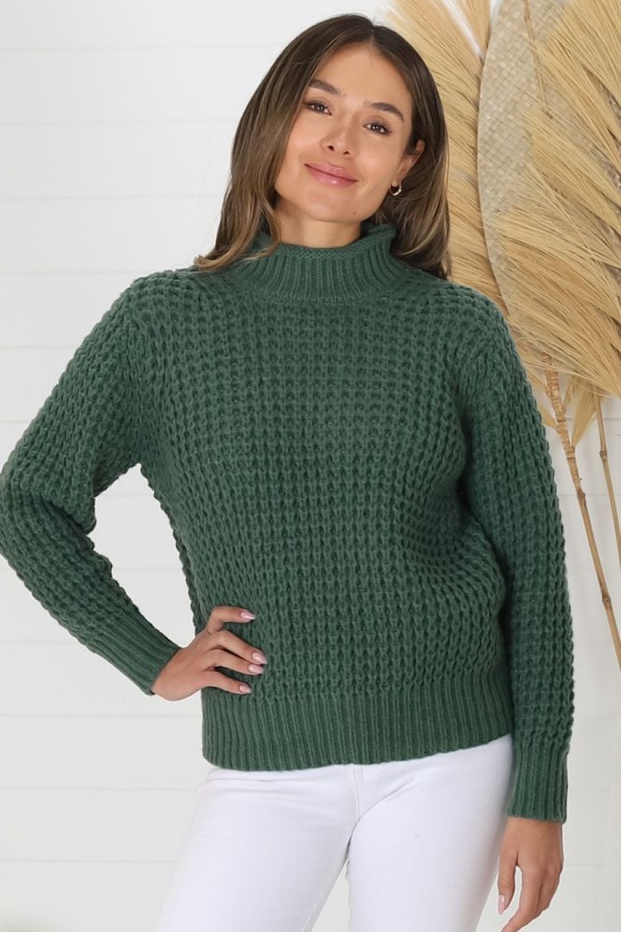 Jackets/Knitwear Salty Crush | Dexter Jumper - Emerald Green