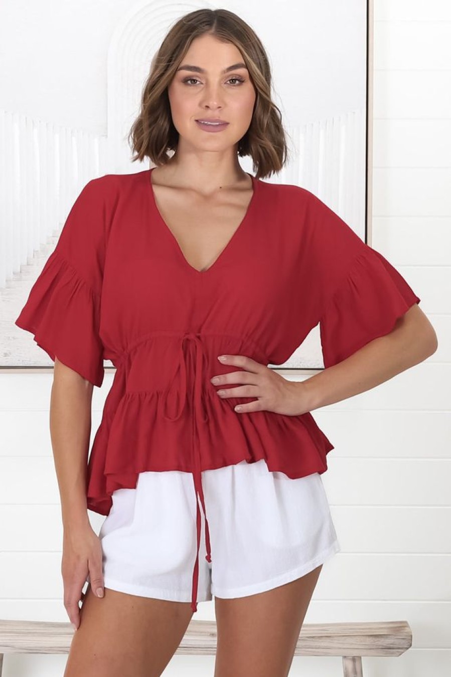 Tops Salty Crush | Celeste Top - Red