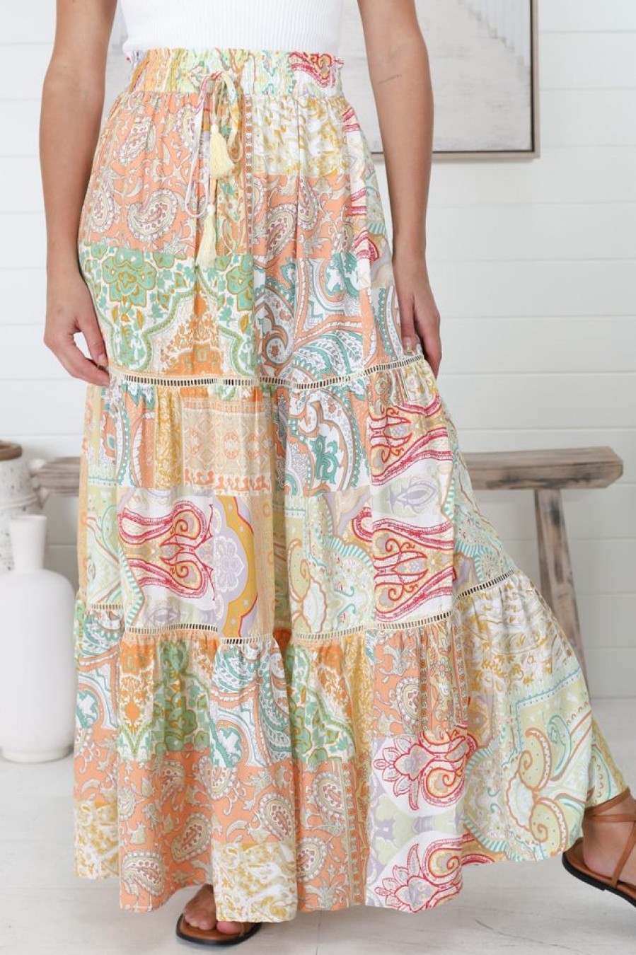 Bottoms Salty Crush | Lemzie Maxi Skirt - Yellow