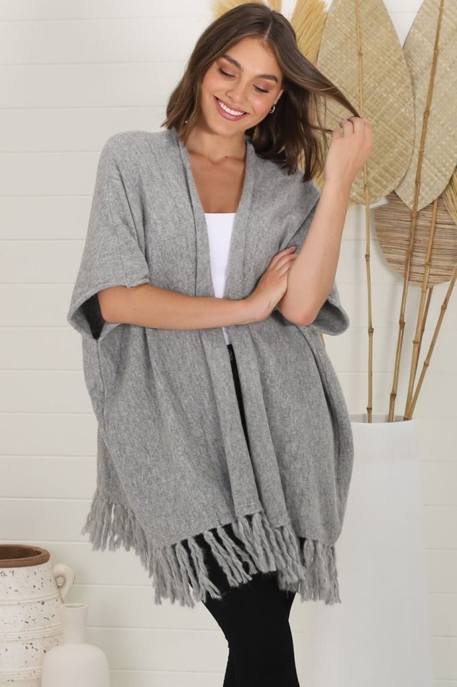 Jackets/Knitwear Salty Crush | Villas Cardigan - Grey
