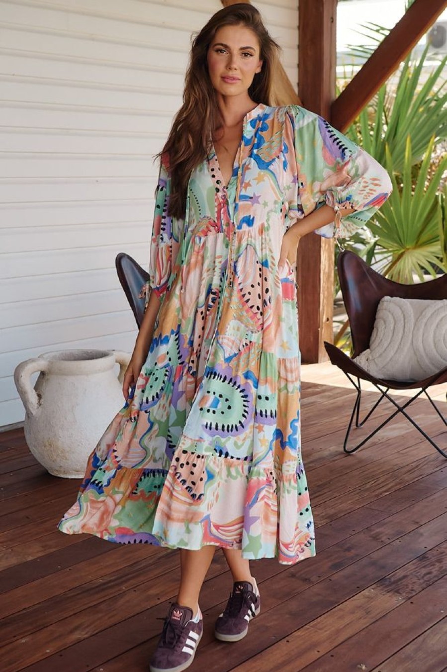 Dresses JAASE | Ria Midi Dress - Electric Feels