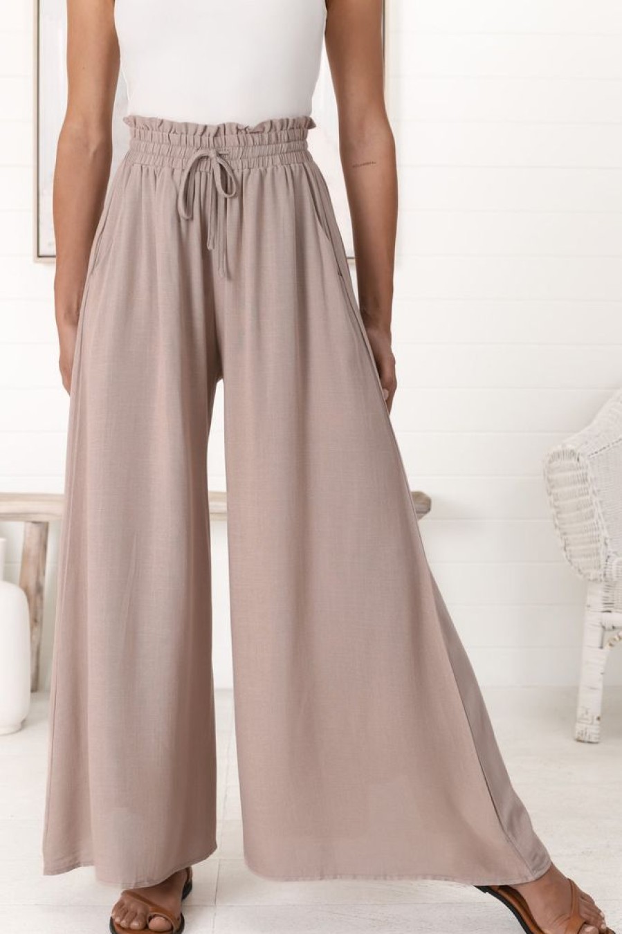 Bottoms Salty Crush | Charli Pants - Stone