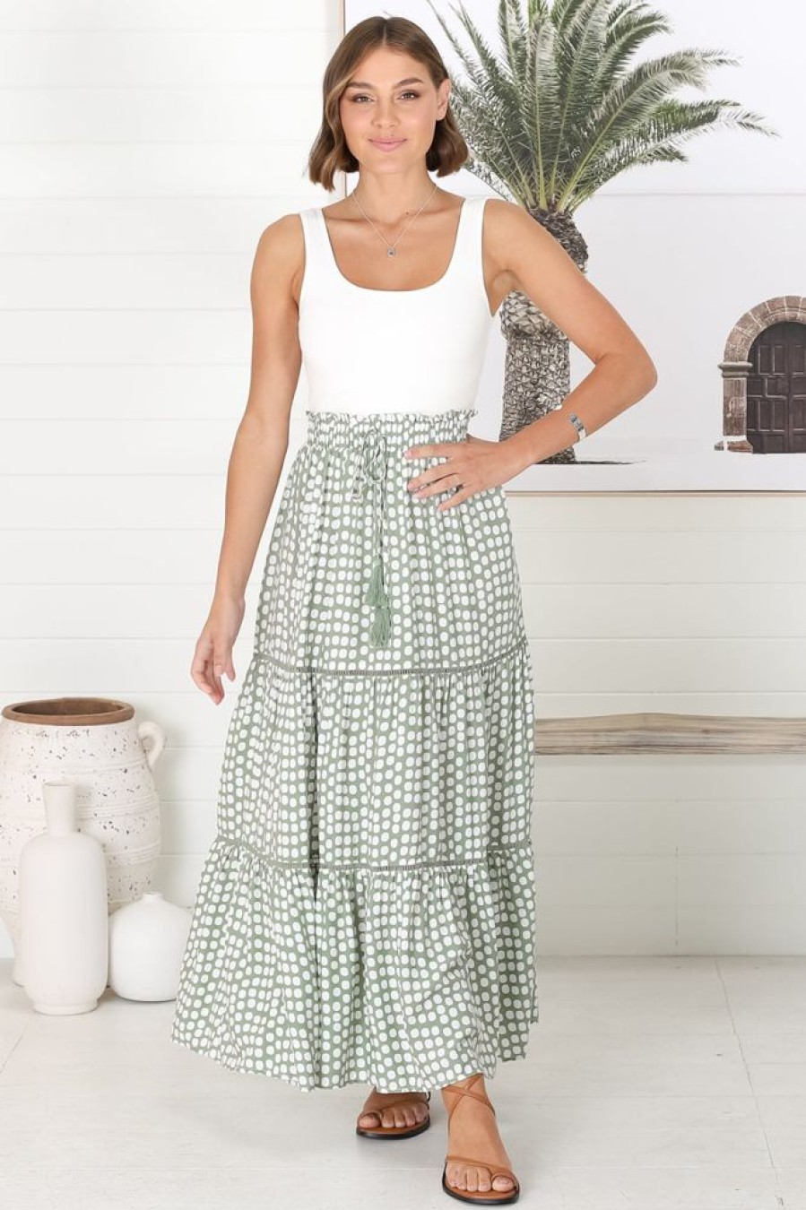 Bottoms Salty Crush | Billy - Maryanne Maxi Skirt - Green
